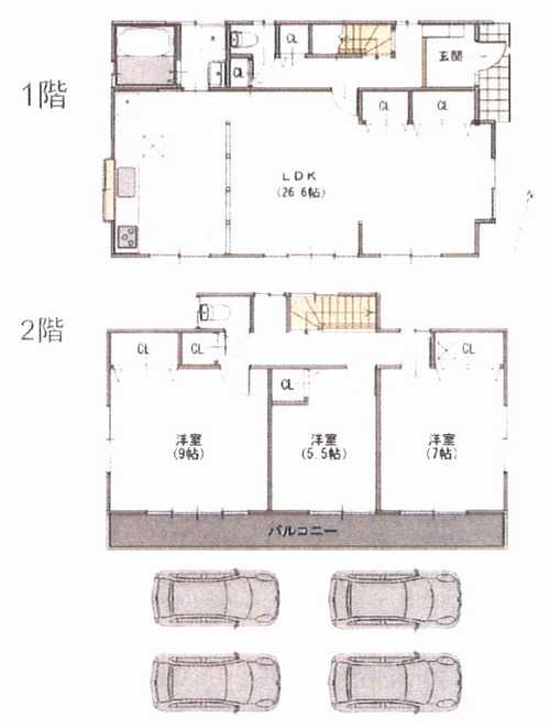 藤沢市長後　中古戸建 の間取り