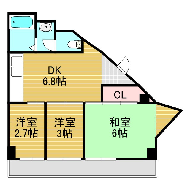 ハイツ東淀の間取り