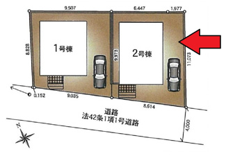 【区画図】 | 府中市紅葉丘2丁目新築戸建 | 区画図。