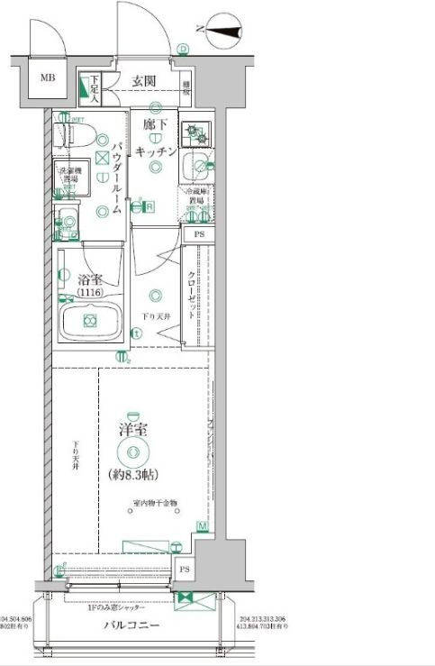 レアライズ清澄白河の間取り