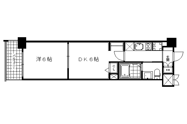 京都市東山区二町目の賃貸マンションの間取り