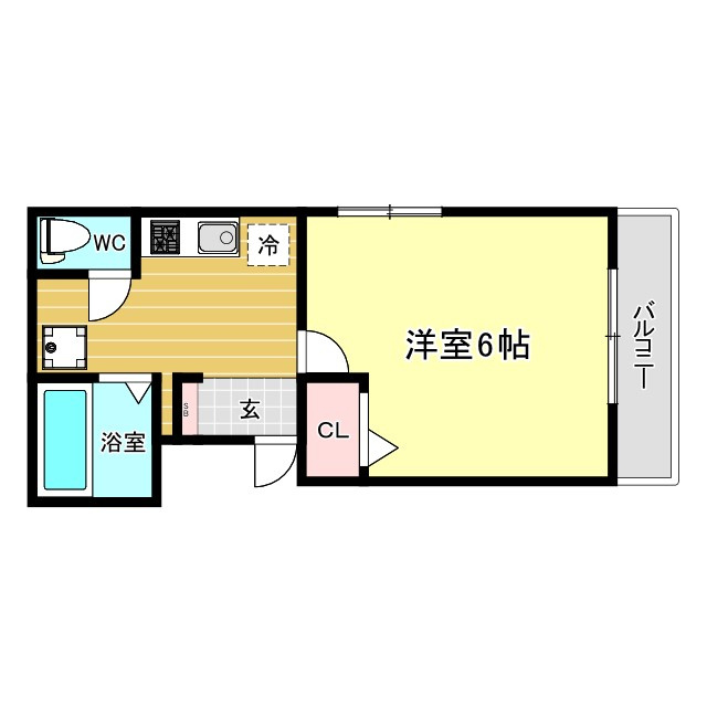 レフィナード恵美須の間取り