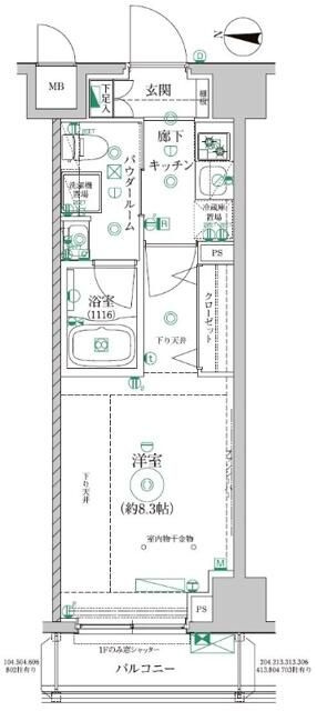 レアライズ清澄白河の間取り