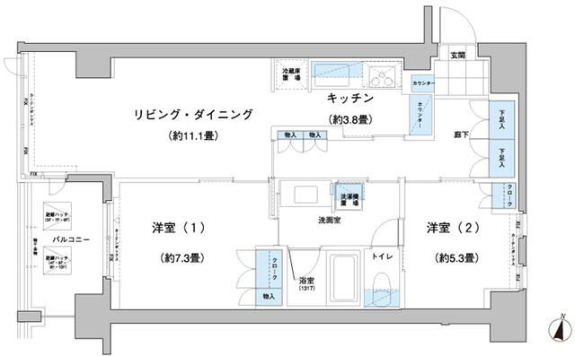 【間取り】 | ガーデニエール砧レジデンス