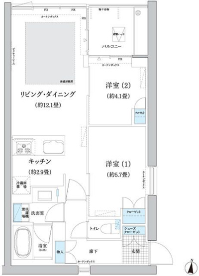 【間取り】 | ガーデニエール砧　ＷＥＳＴ