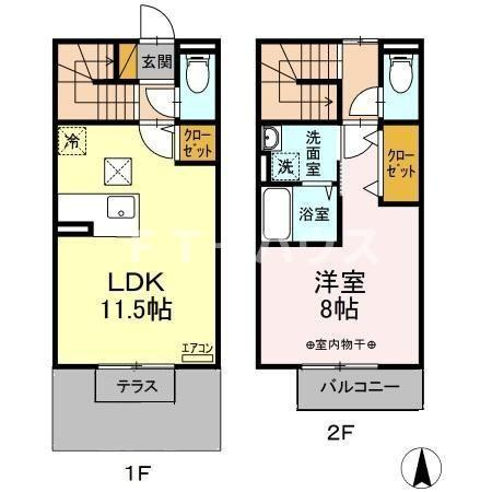 クレストスクエアA・B・C・D・E・Fの間取り