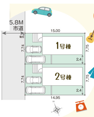 千葉市花見川区こてはし台1丁目　新築分譲住宅　2号棟