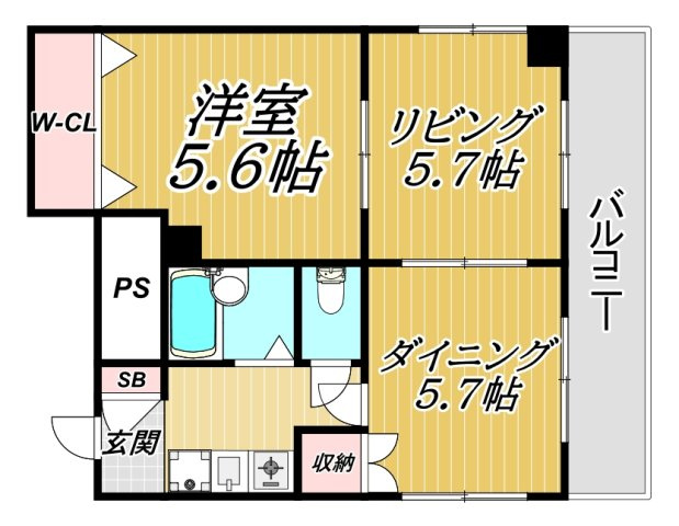 ハッピー稲野マンションの間取り