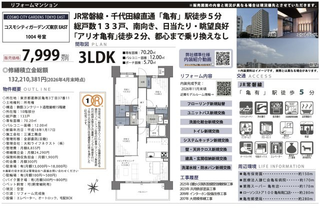 【その他】 | コスモシティガーデンズ東京EAST　仲介手数料無料＋40万円現金プレゼント中