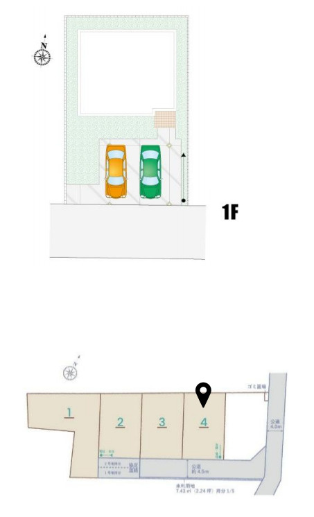 鴻巣市滝馬室　新築一戸建て　5区画　04の区画図|4号棟