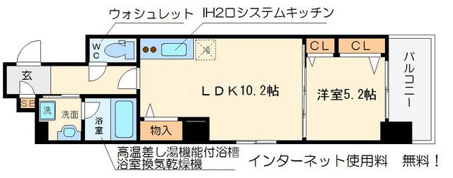 ファヴール南堀江の間取り