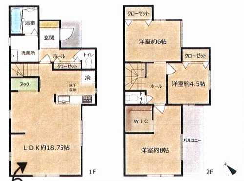 藤沢市葛原　中古戸建　の間取り