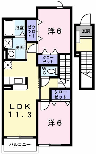 プリムローズT・Kの間取り