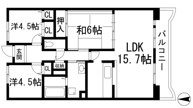 【間取り】 | アルビス池田108号棟