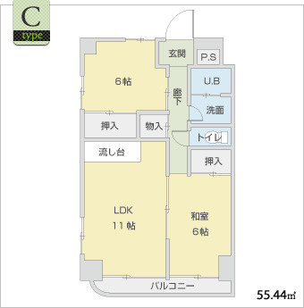 メゾンドール奥文の間取り