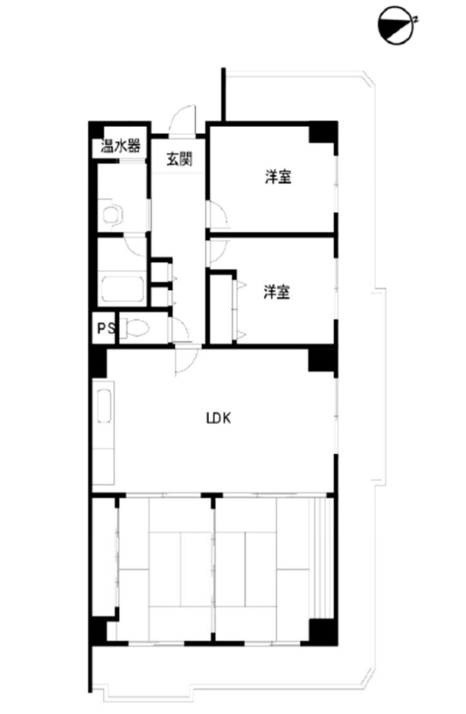 ネオコーポ第2武庫川の間取り|隣接する和室　扉を閉めて別空間として活用、開けて広々使う等、使い勝手がとても良いです