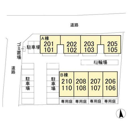 グランドゥール　Bの区画図