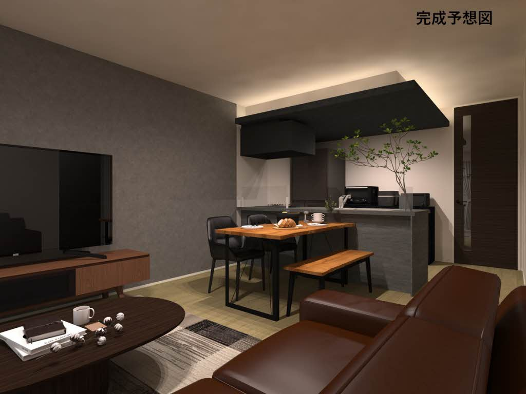 熊本市中央区白山１丁目の賃貸マンションの居間・リビング