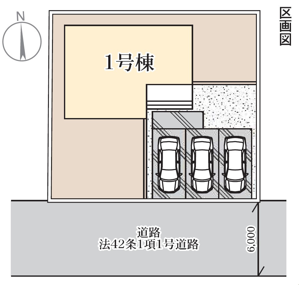 【LiveleGarden】下野仁良川 第4 全1棟の区画図