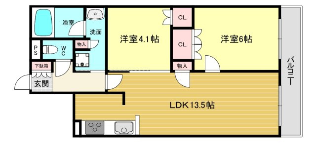 【間取り】 | ジオウェリス西宮北口