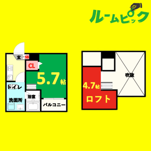 Casea(カセア)　名古屋市賃貸　仲介手数料無料の間取り