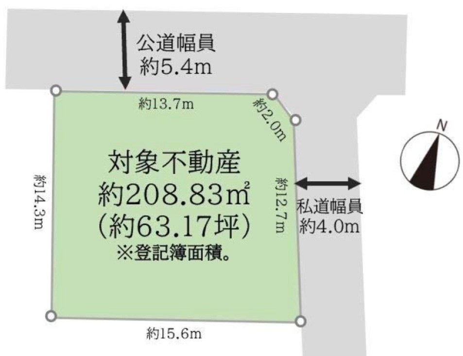 杉並区善福寺　建築条件なし売地の土地図