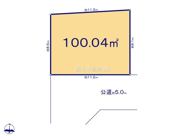杉並区清水3丁目 全18区画 2号地の土地図|南側約5.0ｍ公道に接道する整形地100.04㎡(約30.26坪)
是非現地にて実際にご見学ください♪♪