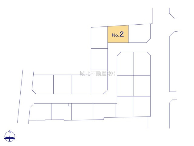 杉並区清水3丁目 全18区画 2号地の区画図|全18区画の大規模開発分譲地です