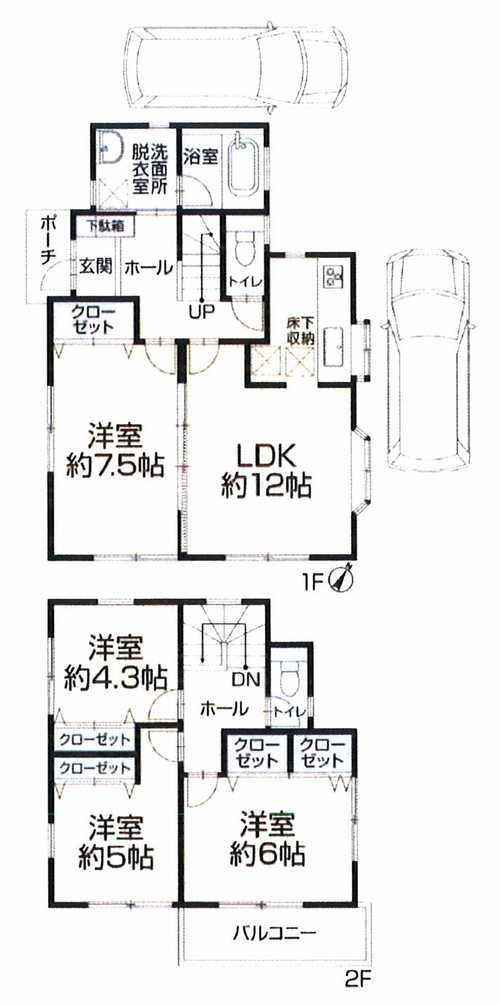 藤沢市亀井野　中古戸建の間取り