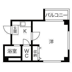 18kasugano（旧　K‘s三宮）の間取り