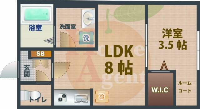 【間取り】 | セキスイハイム沼袋 | 1LDKのお部屋です。