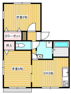 【間取り】 | コーポサツキA棟