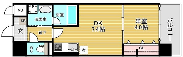 エグゼ難波ザ・ゲートの間取り