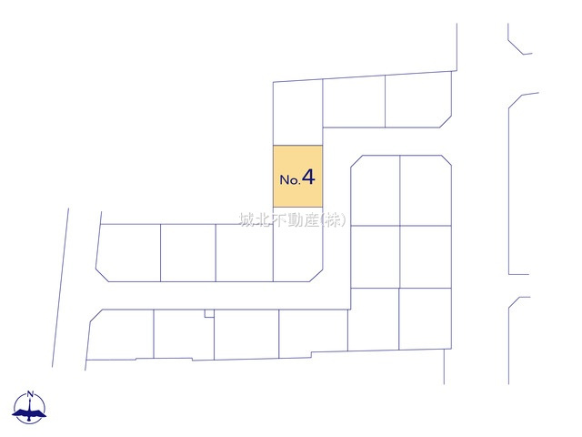 杉並区清水3丁目 全18区画 4号地の区画図|全18区画の大規模開発分譲地です