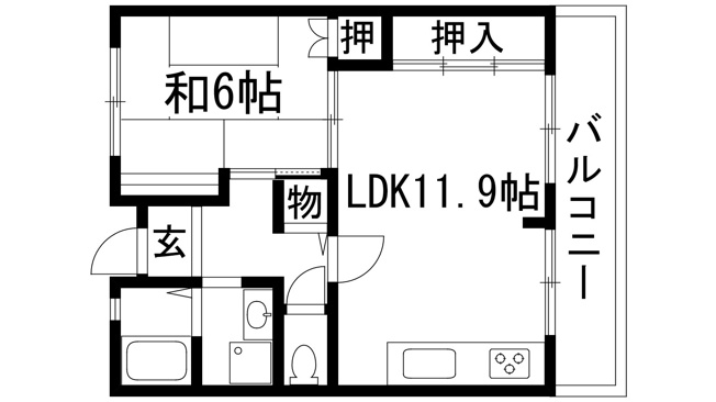 【間取り】 | アルビス池田101号棟