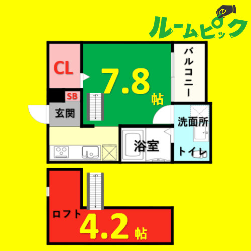 イーグル　名古屋市賃貸　仲介手数料無料の間取り