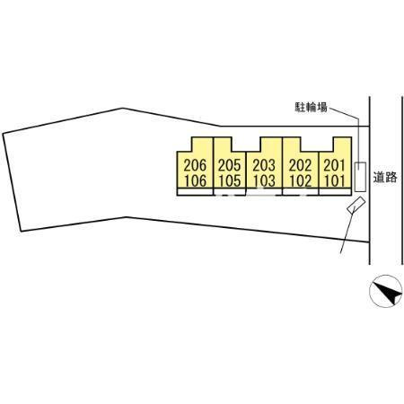 コーポサングリーンの区画図