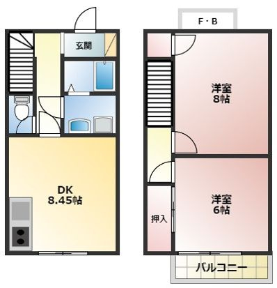 メゾネットスィスルの間取り