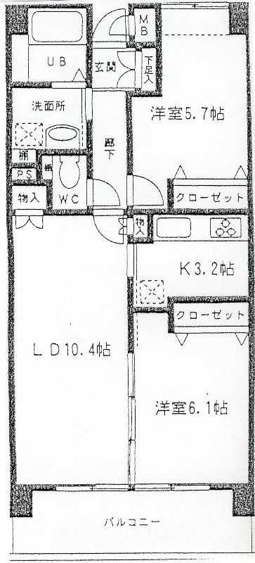 朝日レジデンスの間取り