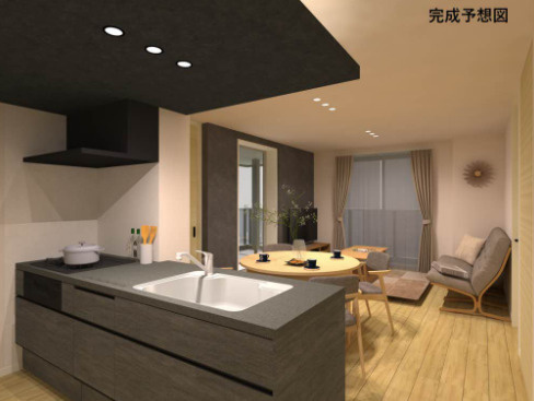 熊本市中央区水前寺１丁目の賃貸マンションの居間・リビング
