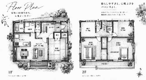 藤沢市用田　中古戸建の間取り