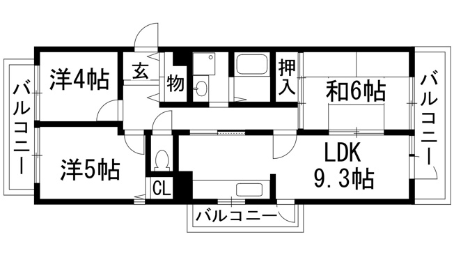 【間取り】 | アルビス池田101号棟