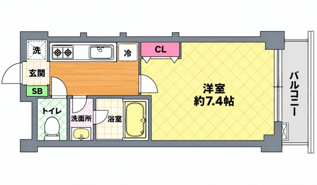 【間取り】 | エグゼ難波南Ⅴ