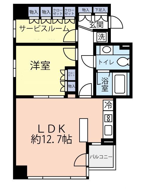 シュロス神田五軒町ツインフォルムの間取り|間取りです。