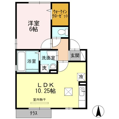 グランドソレイユ（山室）　B棟の間取り