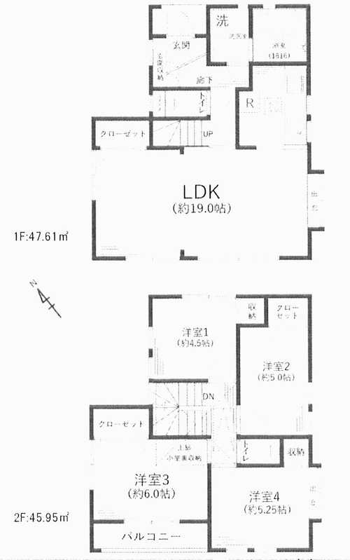 藤沢市本藤沢3丁目　中古戸建の間取り