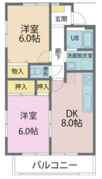 ポルシェ鶴ヶ島の間取り