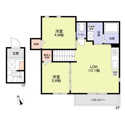 アベニューさんごＤ棟の間取り