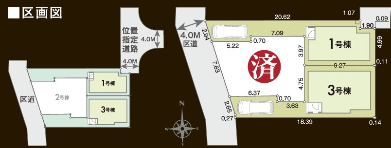 練馬区富士見台2丁目　新築一戸建　西武池袋線　富士見台の区画図