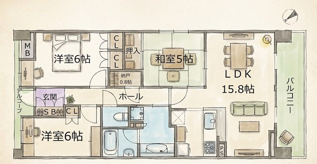 【間取り】 | シティタワーグラン須磨鷹取 | エイブルにて取扱い可能な住宅ローンは、全部で10種類以上！お客様にピッタリの住宅ローンを当社のFPよりご案内させて頂きます。住宅ローンのご相談だけでも、お気軽にご相談下さいませ。